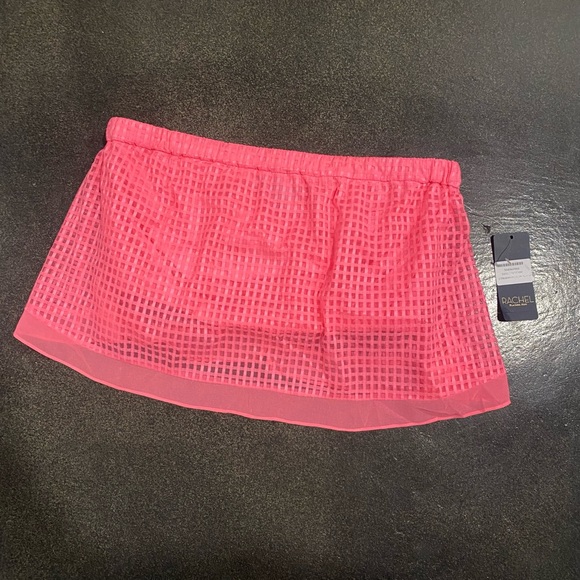 Mesh Bandeau Crop Top Neon Flamingo Pink - Picture 4 of 7